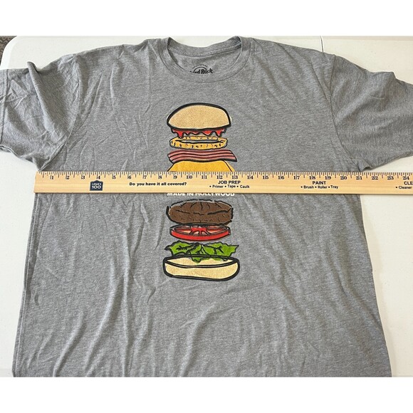 Hard Rock Cafe T Shirt Legendary Made in Hollywood Burger Gray Soft Adult L - Picture 5 of 7